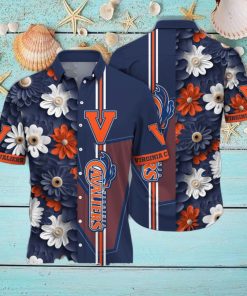 Virginia Cavaliers NCAA Flower New Fashion Full Printed Hawaii Shirt And Tshirt