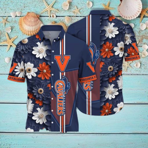 Virginia Cavaliers NCAA Flower New Fashion Full Printed Hawaii Shirt And Thoodie, sweater, longsleeve, shirt v-neck, t-shirt