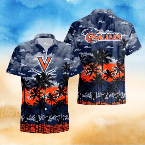 Virginia Cavaliers Palms Tree Hawaiian Shirt