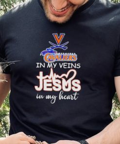 Virginia Cavaliers basketball in my veins Jesus in my heart shirt