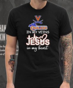 Virginia Cavaliers basketball in my veins Jesus in my heart hoodie, sweater, longsleeve, shirt v-neck, t-shirt