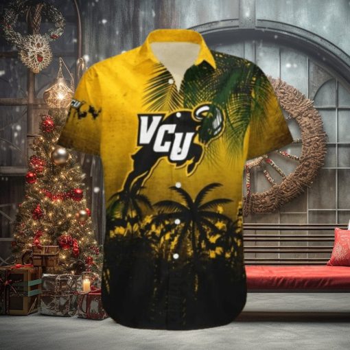 Virginia Commonwealth Rams Hawaii Shirt Coconut Tree Tropical Grunge NCAA