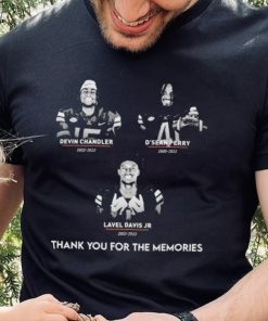 Virginia Tech Football Lavel Davis Jr Devin Chandler And D’Sean Perry Thank You For The Memories Shirt