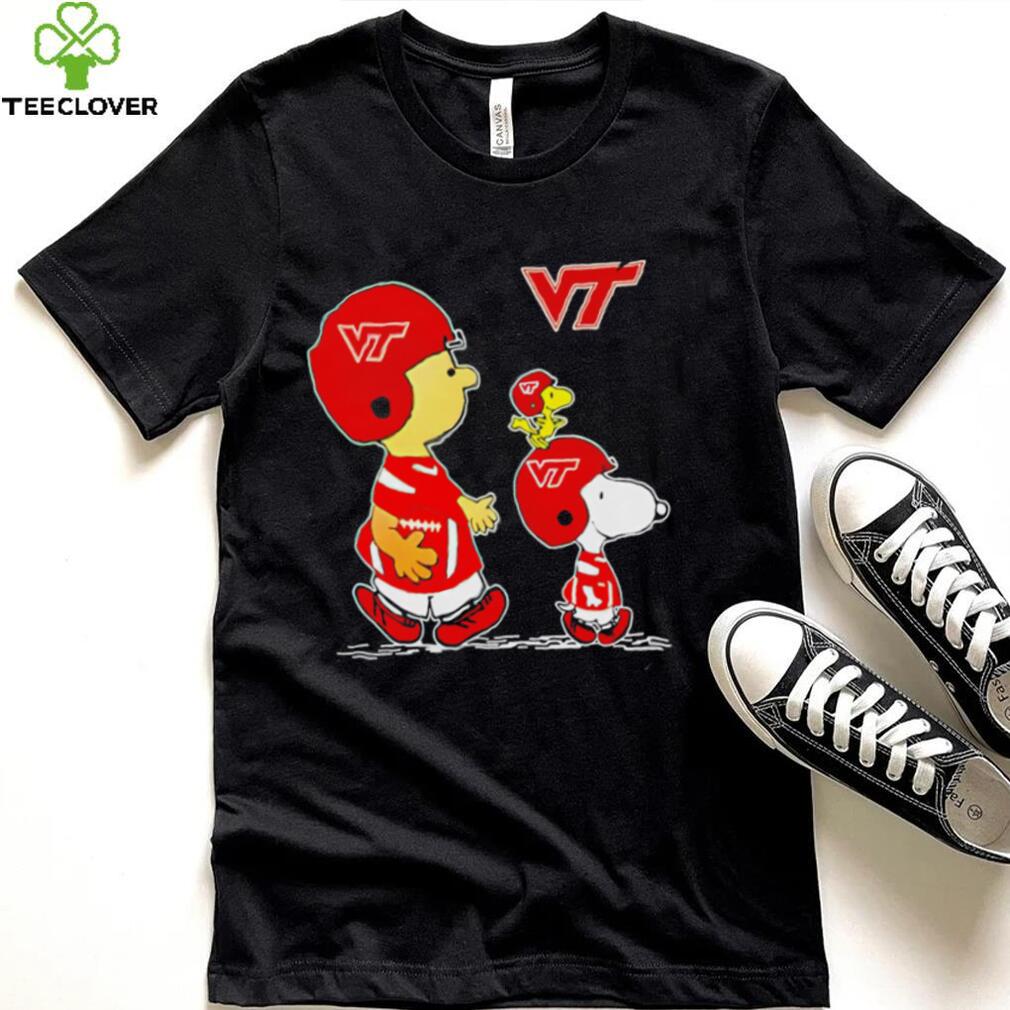 Virginia Tech Hokies Charlie Brown and Snoopy Woodstock shirt