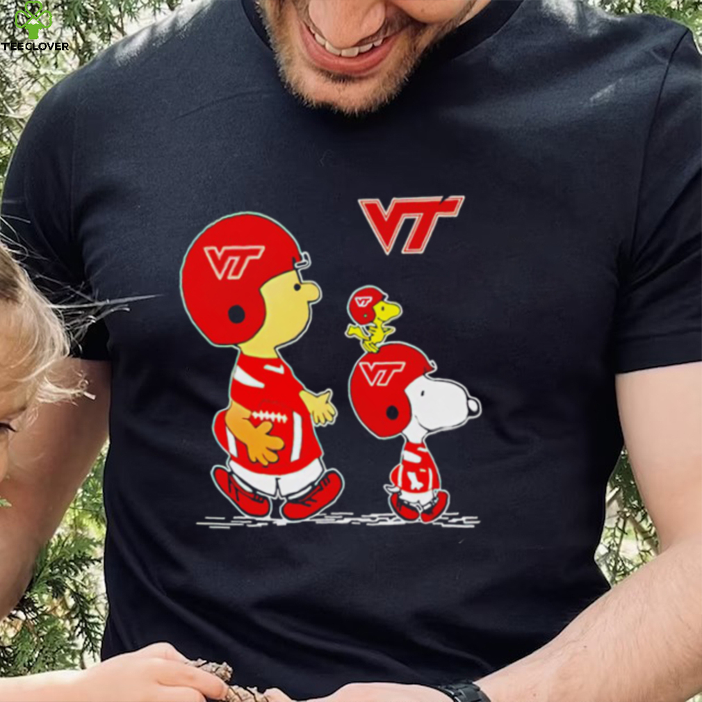 Virginia Tech Hokies Charlie Brown and Snoopy Woodstock shirt