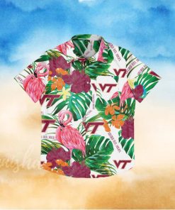 Virginia Tech Hokies Flamingo Hawaiian Shirt