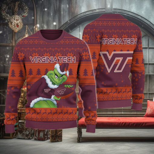 Virginia Tech Hokies Grinch Ugly Christmas Sweater
