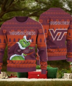 Virginia Tech Hokies Grinch Ugly Christmas Sweater