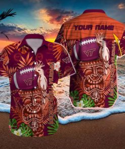 Virginia Tech Hokies Surf custom Name Men And Women Sports Teams Hawaiian Shirt Gift