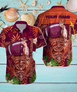 Virginia Tech Hokies Surf custom Name Men And Women Sports Teams Hawaiian Shirt Gift