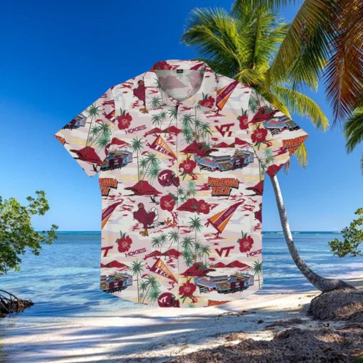 Virginia Tech Hokies Thematic Stadium Print Hawaiian Shirt