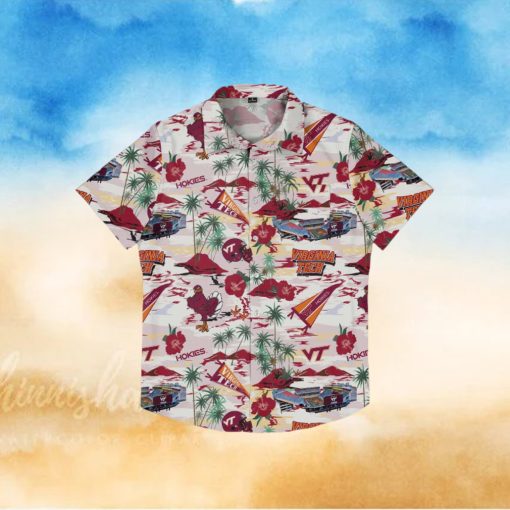 Virginia Tech Hokies Thematic Stadium Print Hawaiian Shirt