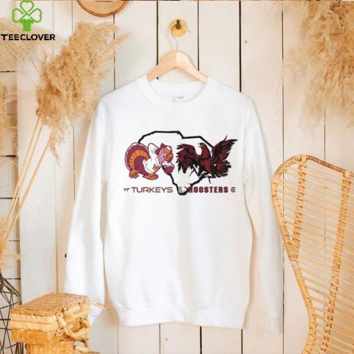 Virginia Tech Hokies Turkeys vs South Carolina Gamecocks Rooster hoodie, sweater, longsleeve, shirt v-neck, t-shirt