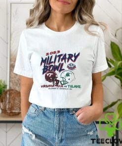 Virginia Tech Vs Tulane 2023 Military Bowl Champion Brand Dueling Helmets Shirt