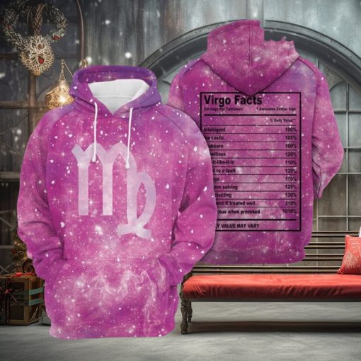 Virgo Horoscope Galaxy 3D Printed Hoodie