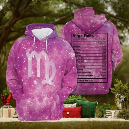 Virgo Horoscope Galaxy 3D Printed Hoodie