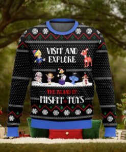 Visit And Explore The Island Of Misfit Toys Ugly Christmas Sweater