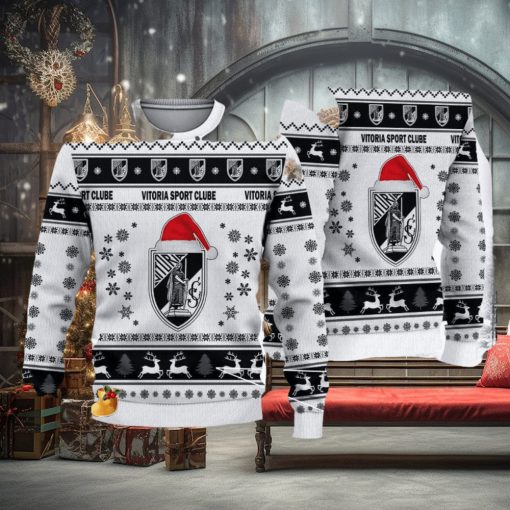 Vitória Sport Clube Liga Portugal 3D Ugly Christmas Sweaters Snow Flowers Christmas Tree For Fans Gift