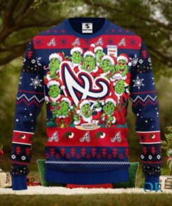 Atlanta Braves 12 Grinch Xmas Day Ugly Christmas Sweater