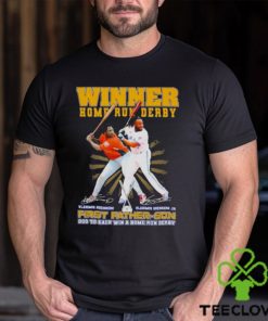 Vladimir Guerrero and Guerrero Jr First Father Son 2023 Winner Home Run Derby Signatures Shirt