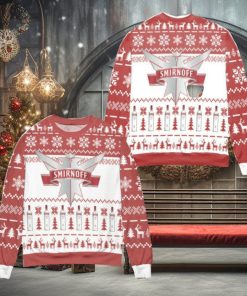 Vodka Smirnoff Red Label Logo Reindeer Christmas Ugly Sweater