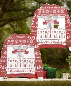 Vodka Smirnoff Red Label Logo Reindeer Christmas Ugly Sweater