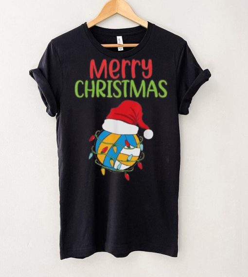 Volleyball Christmas Santa Funny Christmas Volleyball Girls Unisex Shirt