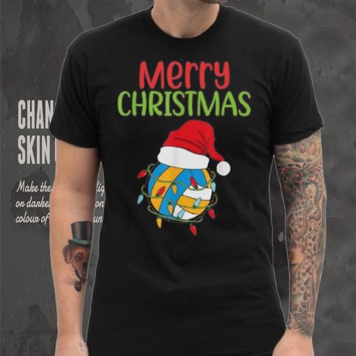 Volleyball Christmas Santa Funny Christmas Volleyball Girls Unisex Shirt