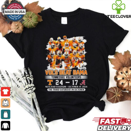 Vols Beat Bama Tennessee Volunteers 24 17 Alabama Crimson Tide The Third Saturday In October Shirt