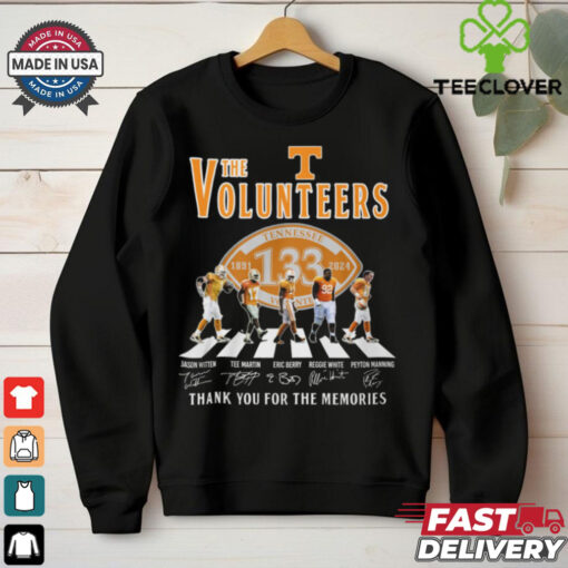 Volunteers Tennessee 133th Anniversary 1891 2024 Thank You For The Memories T Shirt