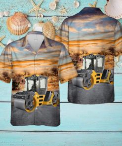 Volvo Road Construction Tandem Road Roller DD105 Hawaiian Shirt