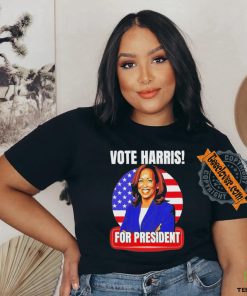 Vote Kamala Harris for president 2024 American flag shirt