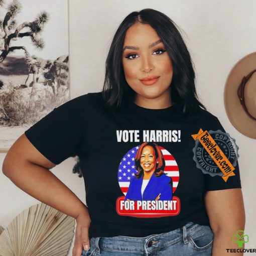 Vote Kamala Harris for president 2024 American flag shirt