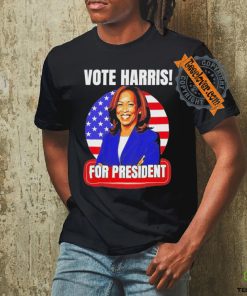 Vote Kamala Harris for president 2024 American flag shirt