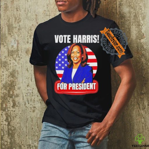 Vote Kamala Harris for president 2024 American flag shirt