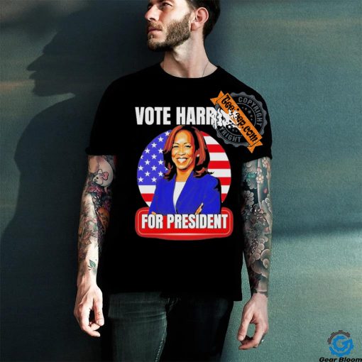 Vote Kamala Harris for president 2024 American flag shirt