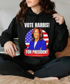 Vote Kamala Harris for president 2024 American flag shirt