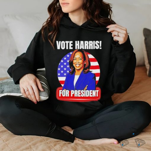 Vote Kamala Harris for president 2024 American flag shirt