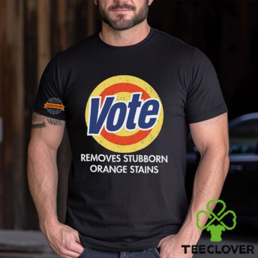 Vote Removes Stubborn Orange Stains Black Shirt