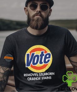 Vote Removes Stubborn Orange Stains Black Shirt