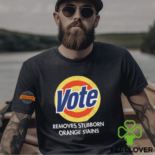 Vote Removes Stubborn Orange Stains Black Shirt