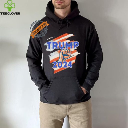 Vote Trump 2024 Usa Flag Power Fist Support T Shirt