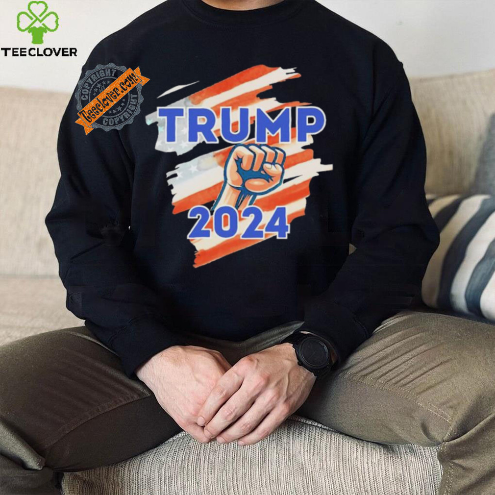 Vote Trump 2024 Usa Flag Power Fist Support T Shirt Vote Trump 2024 Usa Flag Power Fist Support T Shirt