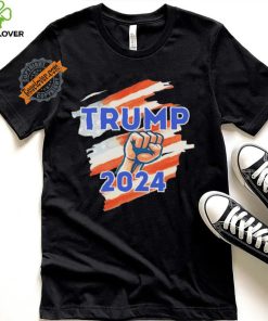 Vote Trump 2024 Usa Flag Power Fist Support T Shirt