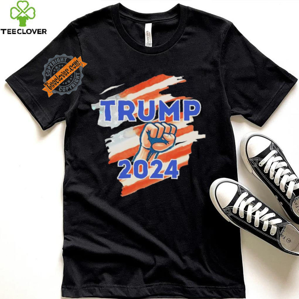Vote Trump 2024 Usa Flag Power Fist Support T Shirt Vote Trump 2024 Usa Flag Power Fist Support T Shirt