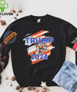 Vote Trump 2024 Usa Flag Power Fist Support T Shirt