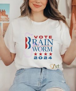 Vote brain worm 2024 star shirt