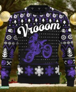 Vrooom 250 SX F Motorcross Knitted Christmas Sweater New AOP Gift Holidays