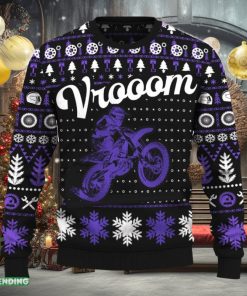 Vrooom 250 SX F Motorcross Knitted Christmas Sweater New AOP Gift Holidays