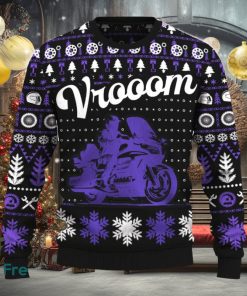 Vrooom Gold Wing Ugly Christmas Sweater New Pattern Motorcross Holidays Gift Fans